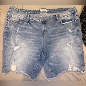 Torrid distressed jeans shorts